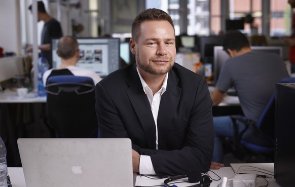 Portrait of Maurice Thiriet, Editor in Chief of online newsportal Watson, taken at the editorial office of Watson in Zurich, Switzerland, on August 9, 2016. (KEYSTONE/Christian Beutler) 

Maurice Thir ...
