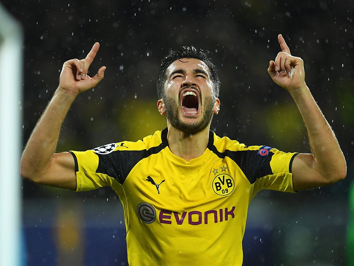 Nuri Sahin c�l�bre un but avec Dortmund en 2016