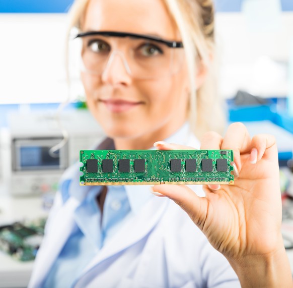 DRAM-Modul für einen PC.