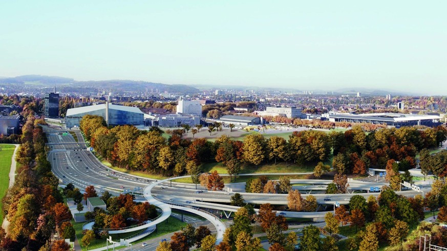 Der geplante Ausbau der Autobahnausfahrt Bern-Wankdorf.