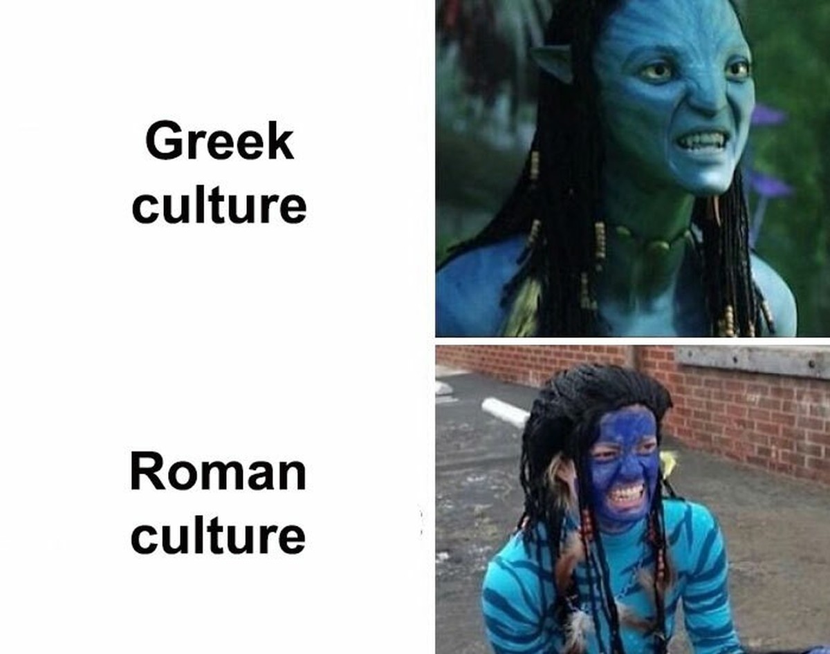 Griechische vs. römische Kultur Meme