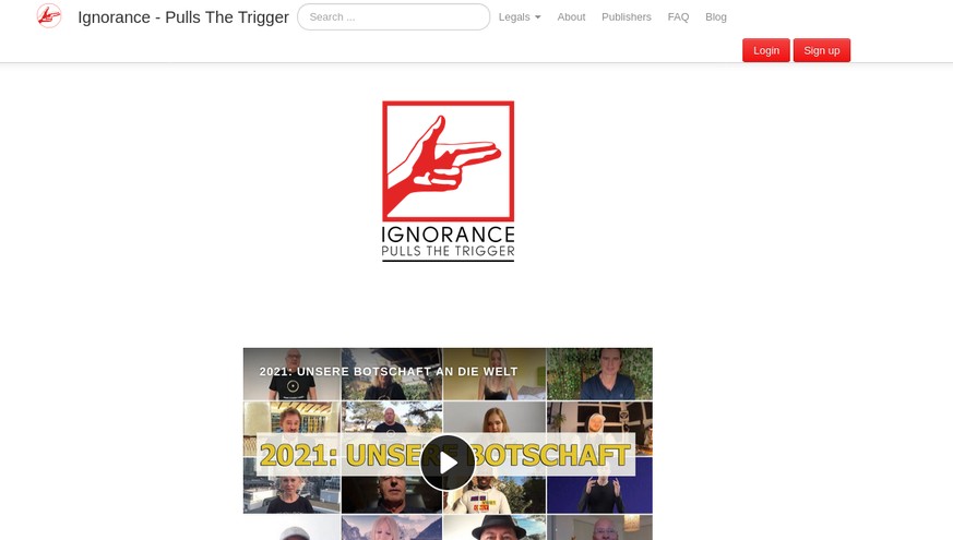 Die Webseite von «Ignorance - pulls the trigger» ist offline.