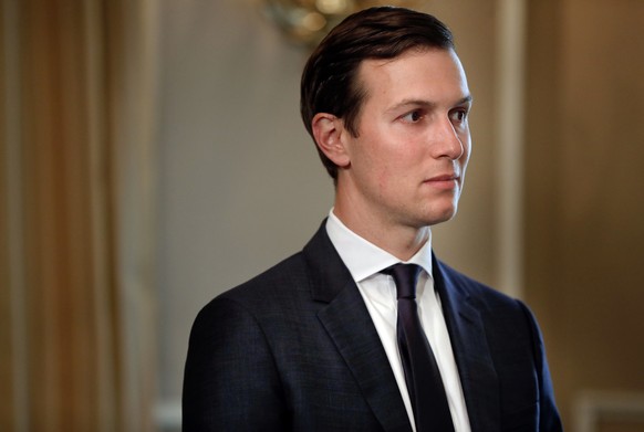 FILE - In this Friday, Aug. 11, 2017, file photo, White House senior adviser Jared Kushner listens as President Donald Trump answers questions at a news conference, in Bedminster, N.J. A federal judge ...