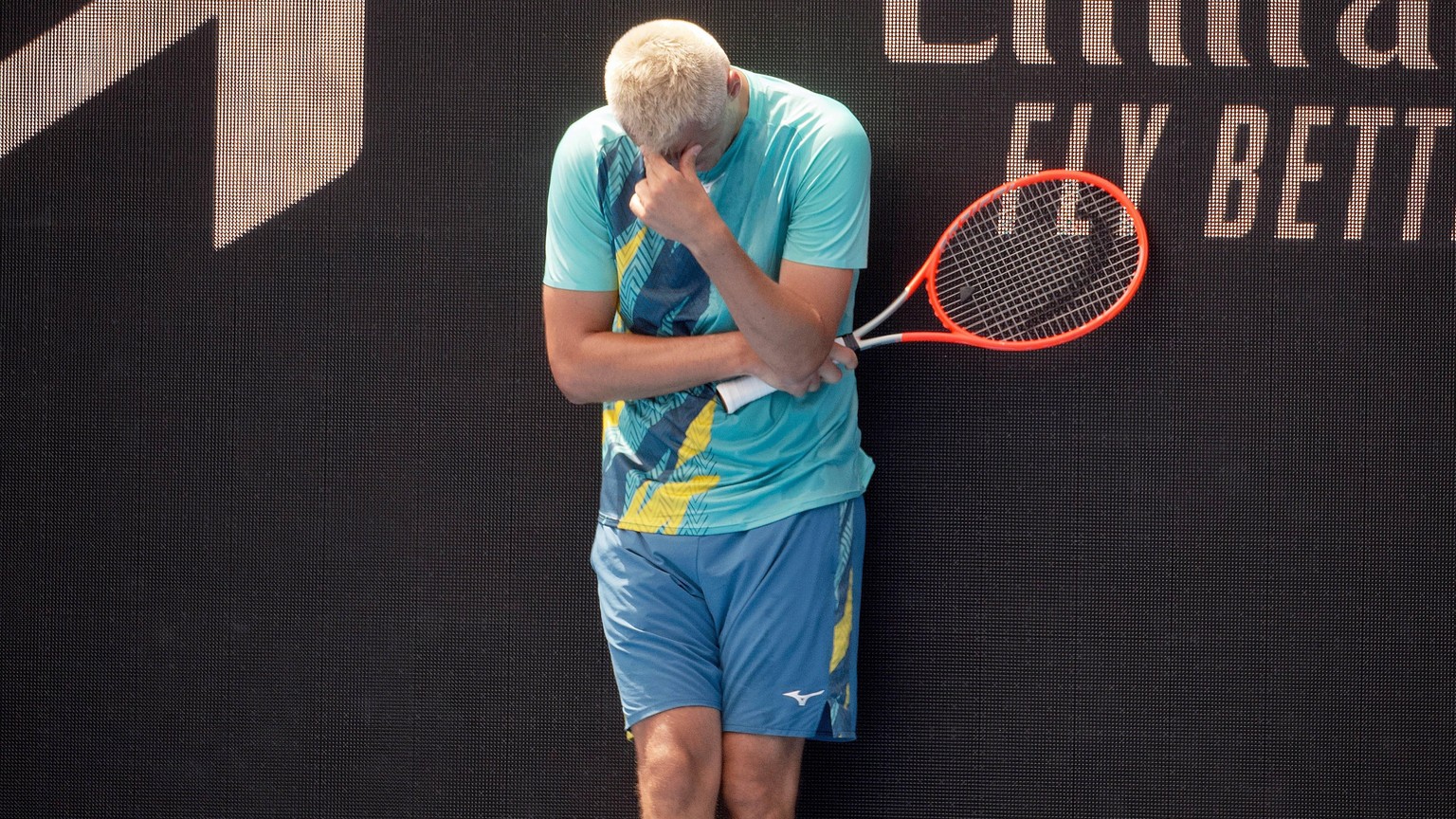 TENNIS AUSTRALIAN OPEN QUALIFIER, Australia™s Bernard Tomic is seen in action during his match against Russia™s Roman Safiullin during their Open Qualifying match at Kia Arena in Melbourne Park, Melbo ...