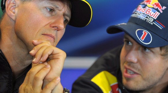 Idol Schumacher und Vettel im Sommer 2011.