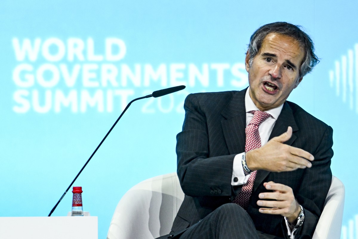 epa11149413 Rafael Grossi, Director General, International Atomic Energy Agency attends a session at the World Government Summit in Dubai, United Arab Emirates, 13 February 2024. The World Governments ...