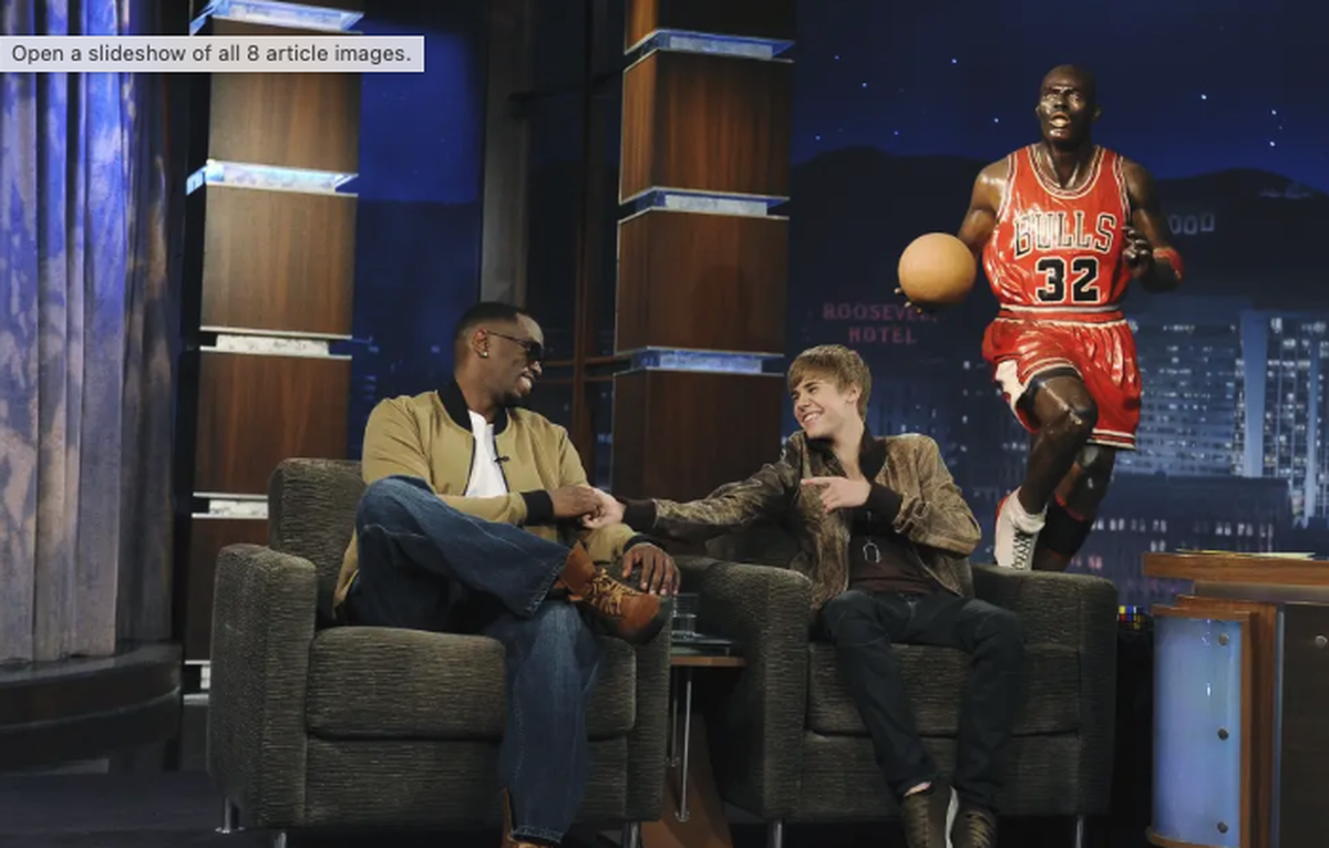 «Diddy» et Justin Bieber chez Jimmy Kimmel en 2011.