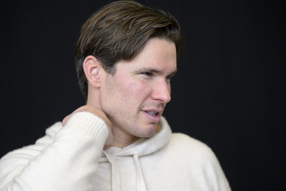 Marwin Hitz, Torhueter beim FC Basel 1893, bei einem Interview in Basel, am Dienstag, 19. November 2024. KEYSTONE/Georgios Kefalas)
