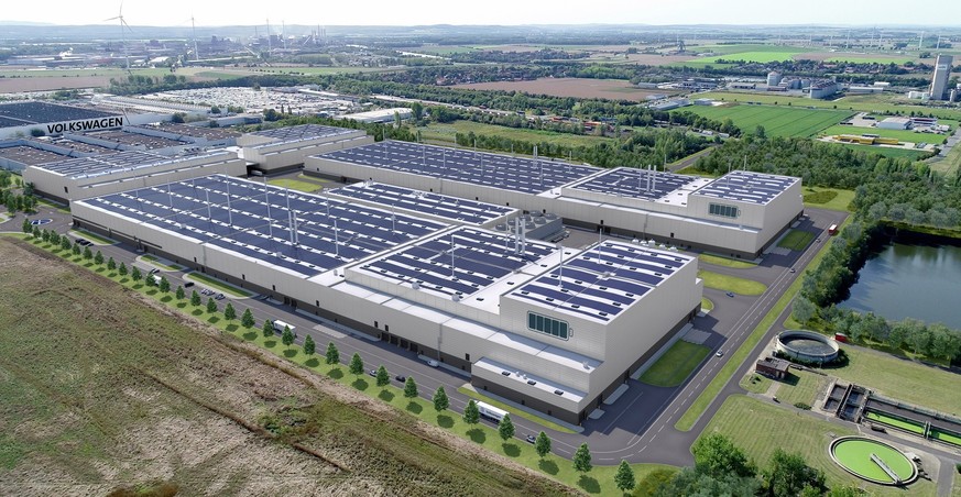Künftige Giga-Fabrik für Batteriezellen am Standort Salzgitter.