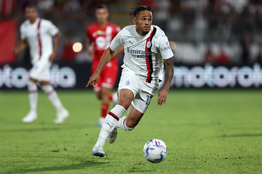 Ac Monza - Ac Milan Noah Okafor of Ac Milan controls the ball during the Silvio Berlusconi trophy match beetween Ac Monza and Ac Milan at UPower Stadium on August 8, 2023 in Monza, Italy . Monza UPowe ...