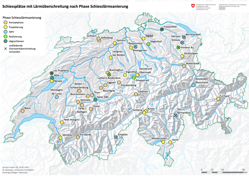 Lärmsanierung Militärische Schiessplätze