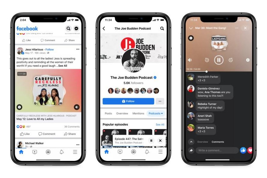 Facebook startet Podcast-Plattform (21. Juni 2021).