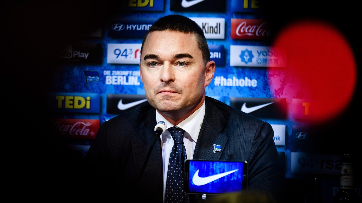 epa08214701 German businessman and Hertha BSC investor Lars Windhorst attends a press conference of the German Bundesliga soccer club in Berlin, Germany, 13 February 2020. Juergen Klinsmann, who stepp ...