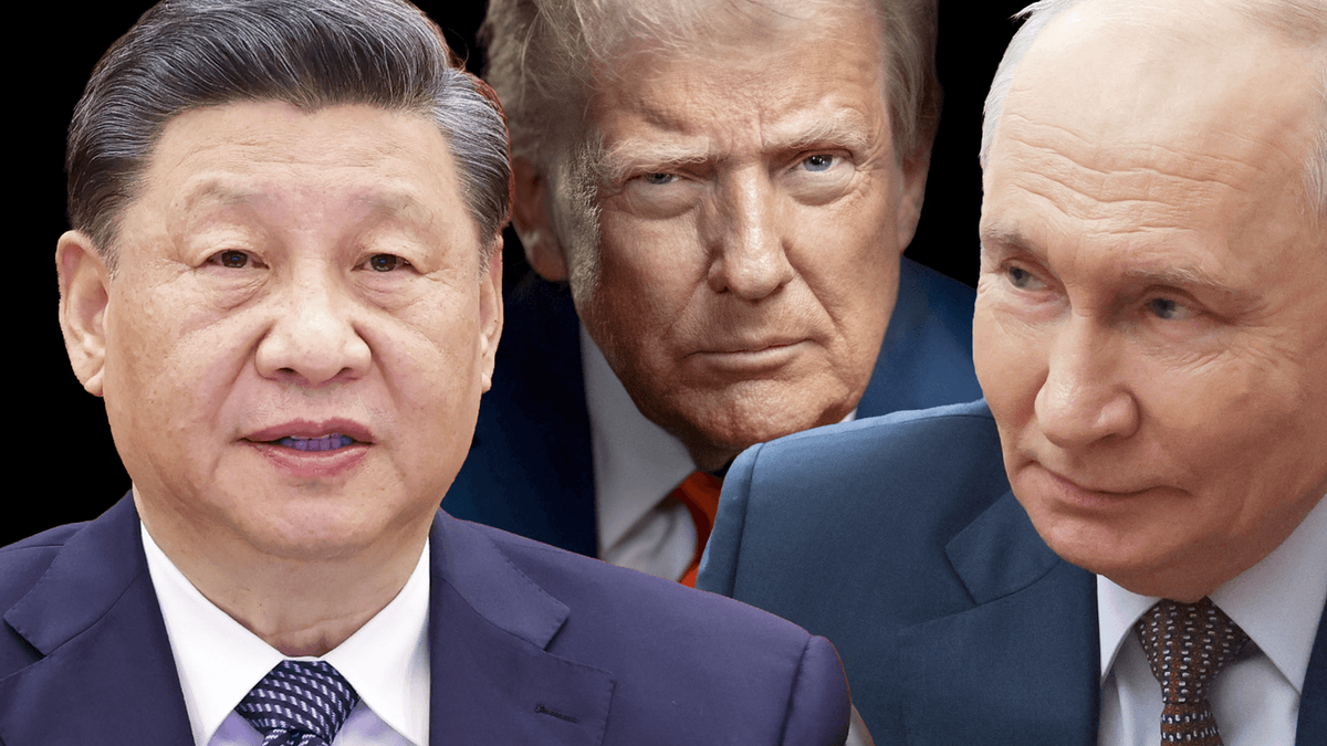Xi Jinping, Donald Trump et Vladimir Poutine (de gauche à droite) : la Russie a proposé la tenue d'un sommet sur l'Ukraine avec les États-Unis et la Chine.