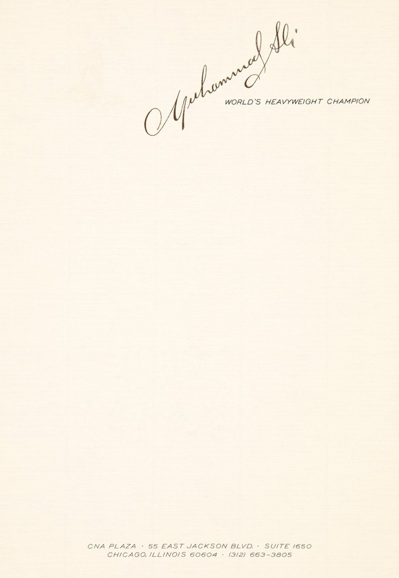 1978
Muhammad Ali had different letterheads for different arms of his empire: Muhammad Ali Enterprises for business dealings, Muhammad Ali Professional Sports, Inc. for athletic ventures, even letterh ...