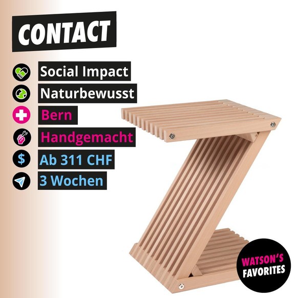 Der zeitlose Z-Hocker von der Stiftung Contact.