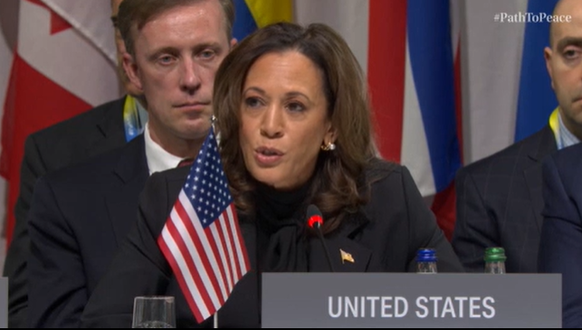 Kamala Harris am Friedens-Gipfel