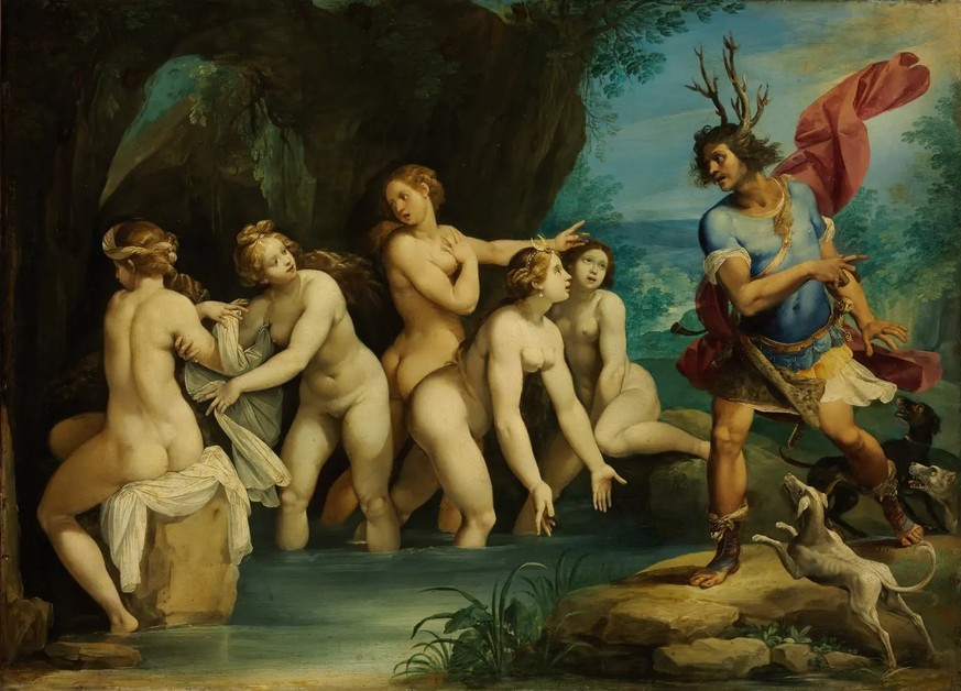 MeToo negotiates Greek mythology: the Renaissance painting “Diana and Acteon” by Giuseppe Cesari hangs in the Louvre.