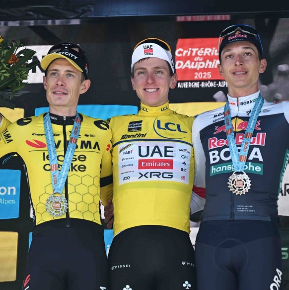 15-06-2025 Criterium Du Dauphine Libere Tappa 08 Val D arc - Plateau Du Mont Cenis 2025, Uae Team Emirates - Xrg 2025, Visma - Lease A Bike 2025, Red Bull - Bora Hansgrohe Pogacar, Tadej Vingegaard, J ...
