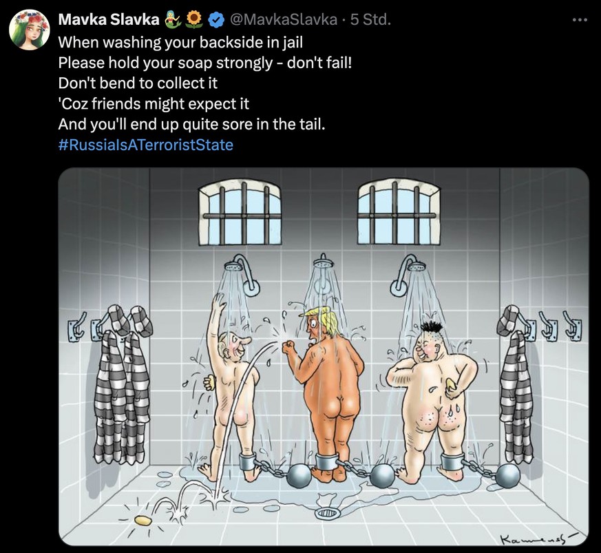 Karikatur zu Putin, Trump und Kim Jong-un