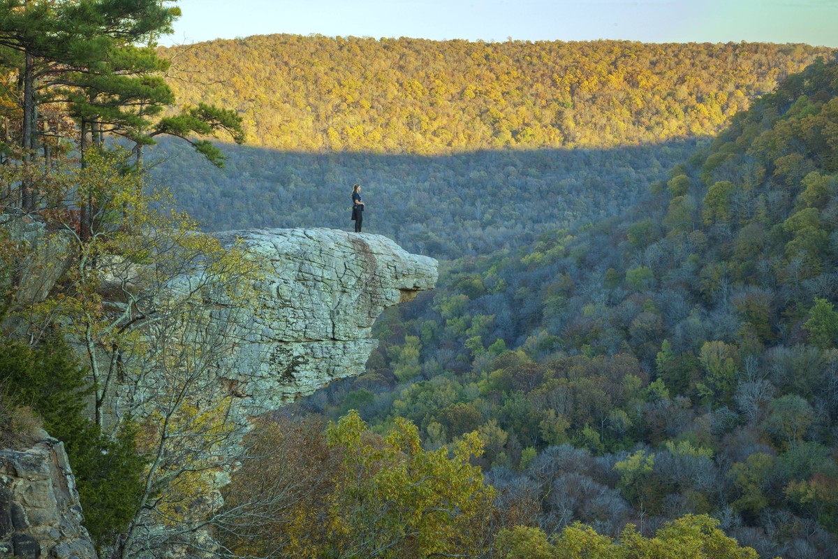 USA,South, Arkansas, Ozarks, Hawksbill Crag, Whitaker Point Ponca