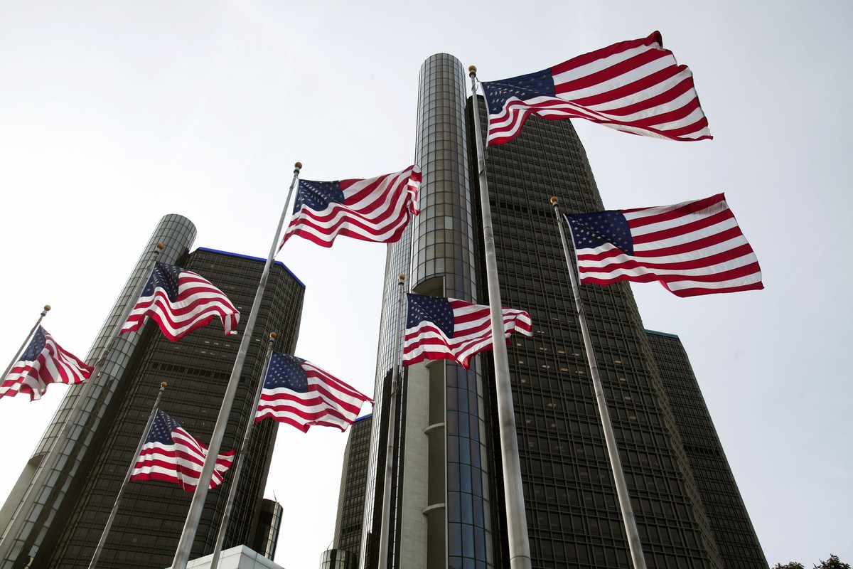 Das Hauptquartier von General Motors in Detroit.