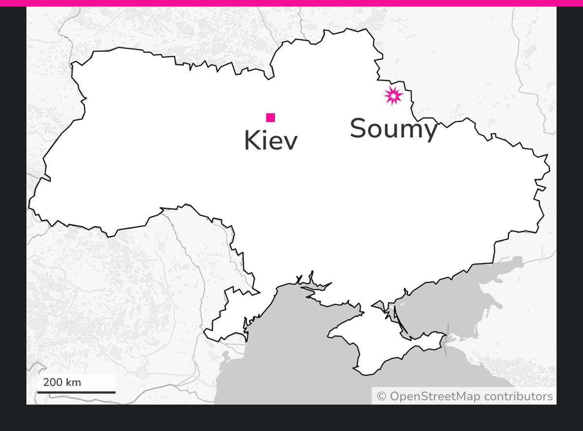 Une frappe russe sur le centre-ville de Soumy, en Ukraine en pleine fête religieuse des Rameaux, a tué au moins 32 civils dimanche 13 avril 2025.