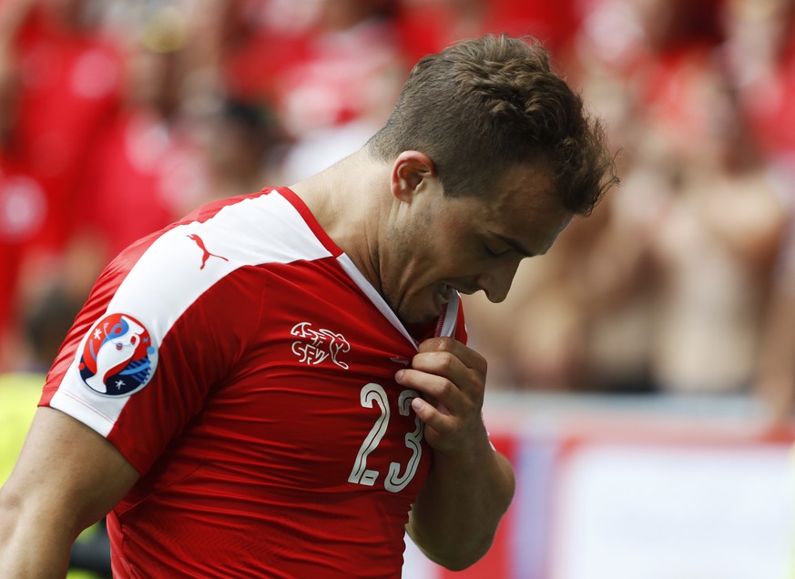 Football Soccer - Switzerland v Poland - EURO 2016 - Round of 16 - Stade Geoffroy-Guichard, Saint-Étienne, France - 25/6/16
Switzerland&#039;s Xherdan Shaqiri 
REUTERS/Yves Herman
Livepic