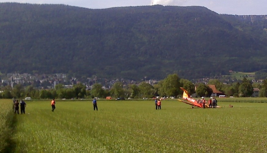 Flugzeugabsturz in Grenchen.