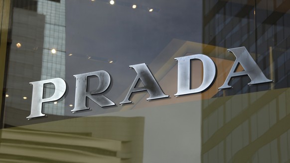 A logo of Prada is seen at a store in Hong Kong Sunday, June 12, 2011. (AP Photo/Vincent Yu, File)
Prada-Versace