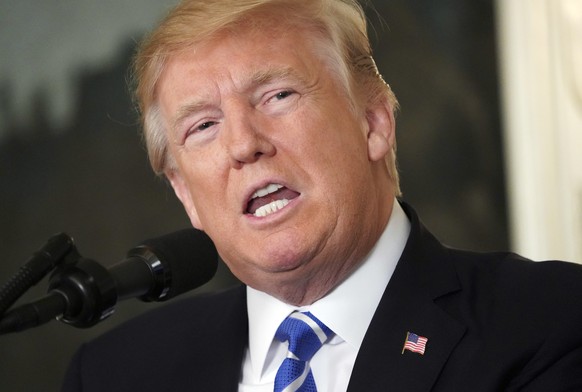 President Donald Trump speaks in the Diplomatic Reception Room of the White House, Wednesday, Nov. 15, 2017 in Washington. (AP Photo/Pablo Martinez Monsivais)