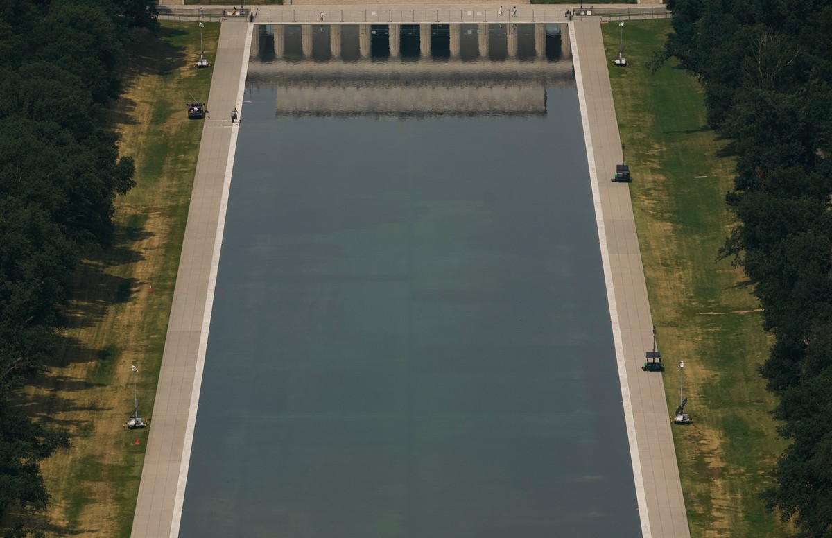 The Lincoln Memorial Reflecting Pool is seen Friday, June 26, 2026, in Washington. (AP Photo/Carolyn Kaster)
Lincoln Memorial Reflecting Pool