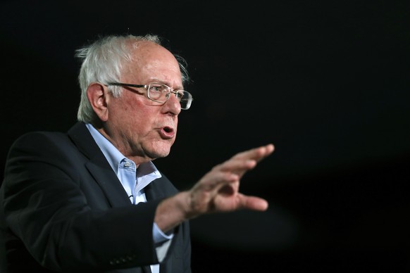 Democratic presidential candidate Sen. Bernie Sanders, I-Vt., speaks during an American Federation of State, County and Municipal Employees Public Service Forum in Las Vegas Saturday, Aug. 3, 2019. (S ...
