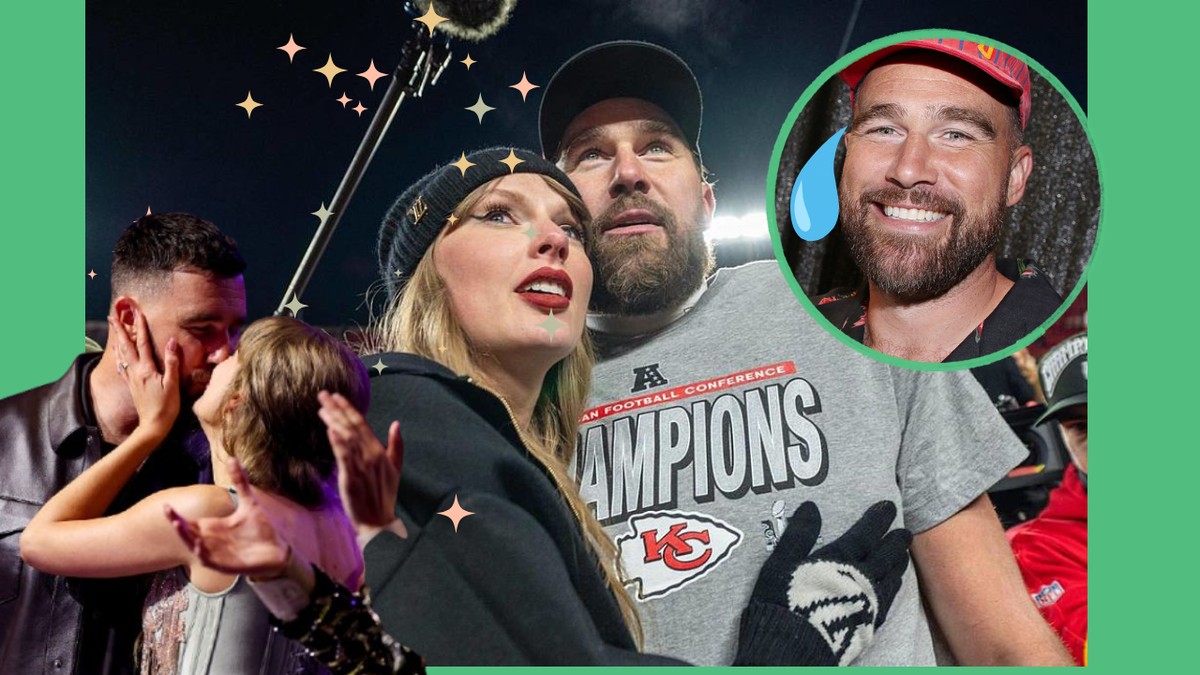 L'échange de voeux a fait craquer le molosse Travis Kelce.