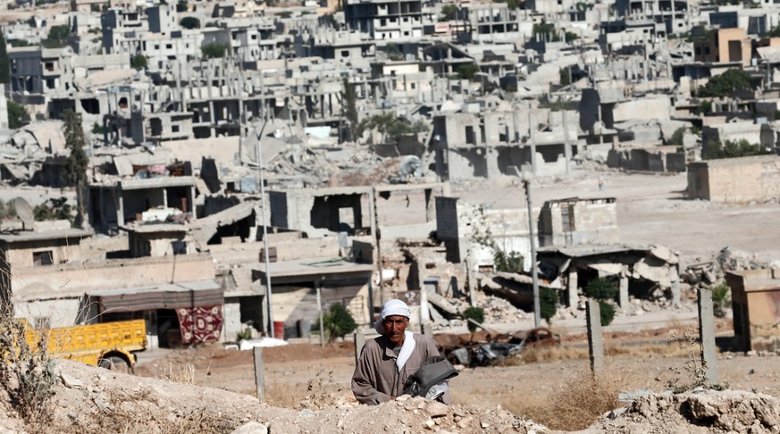 Die nach der Offensive des IS zerstörte kurdische Stadt Kobane an der türkischen Grenze.&nbsp;