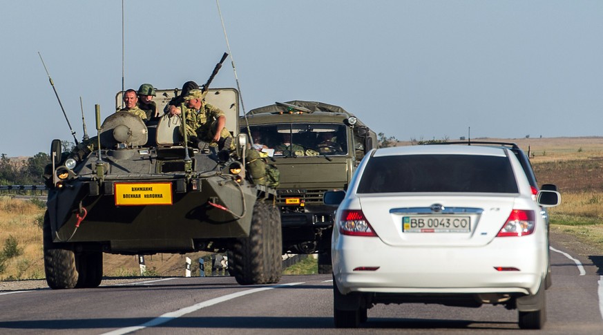 Die Ukraine behauptet, eine Reihe gepanzerter russischer Fahrzeuge auf dem eigenen Staatsgebiet&nbsp;vernichtet zu haben.&nbsp;