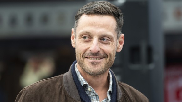 Mark Streit, ehemaliger Eishockeyspieler, an der NHL Global Fan Tour 2018, bei der Westside Mall, in Bern, am Samstag, 29. September 2018. Die nordamerikanische National Hockey League (NHL) ist mit de ...