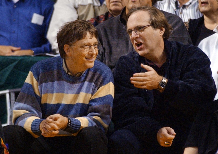 Bill Gates (links) mit Paul Allen im Jahr 2003.