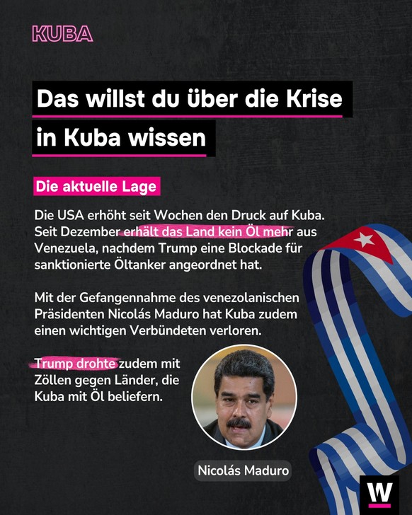<p>Seit Dezember erhält Kuba kein Öl mehr aus Venezuela.</p>
