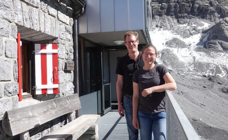 Keine Anfänger: Hüttenwartpaar Monika Schmidlin und Thomas Jentsch auf der Gspaltenhornhütte.