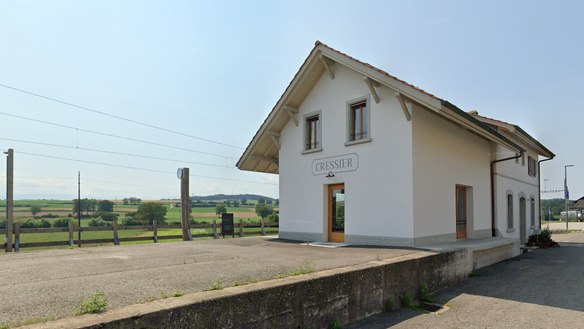 Gare de Cressier dans le canton de Fribourg.