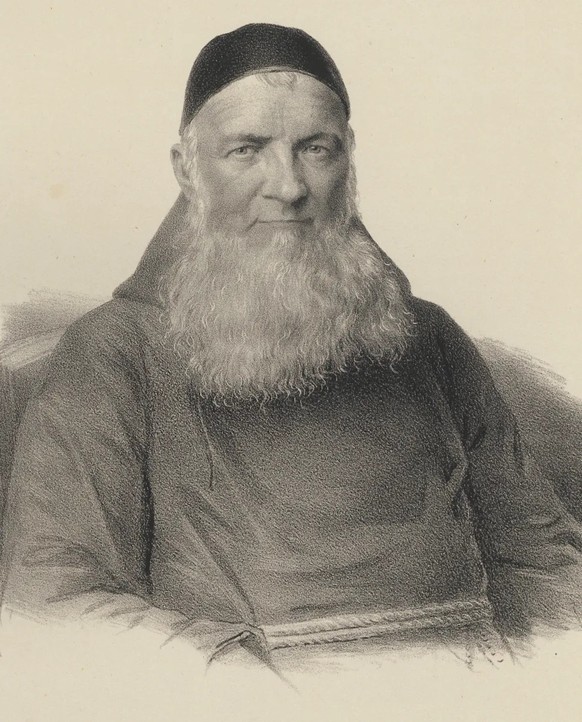 Er war der Vordenker der Kinderarbeits-Anstalten: der Kapuzinerpater Theodosius Florentini. Lithographie von 1863.
https://www.e-rara.ch/zut/content/zoom/27869935