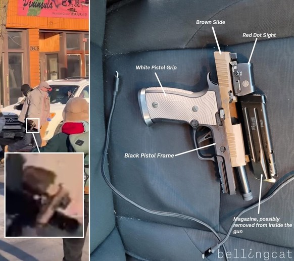 Alex Prettis Waffe, 24. Januar 2026.