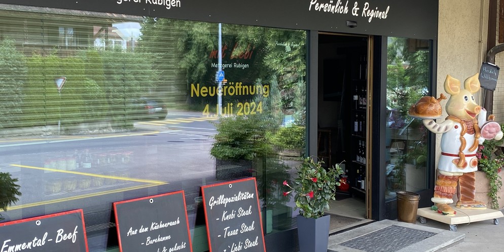 «Metzgerei mit Liebi» eröffnet in Rubigen am 04.07.24.