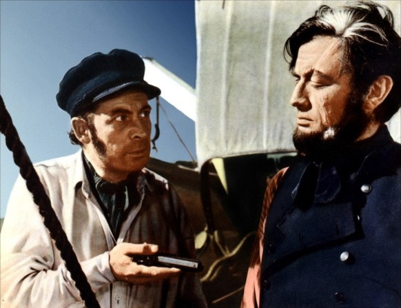 Moby Dick 1956 movie Gregory Peck as Captain Ahab https://en.wikipedia.org/wiki/Moby_Dick_(1956_film)