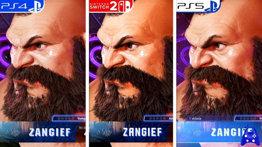 «Street Fighter 6» auf der PS4, Switch 2 und PS5. Die Switch-2-Version profitiert von Nvidias Hochskalierungs-Technologie DLSS.