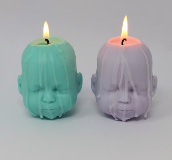 Baby head candle
