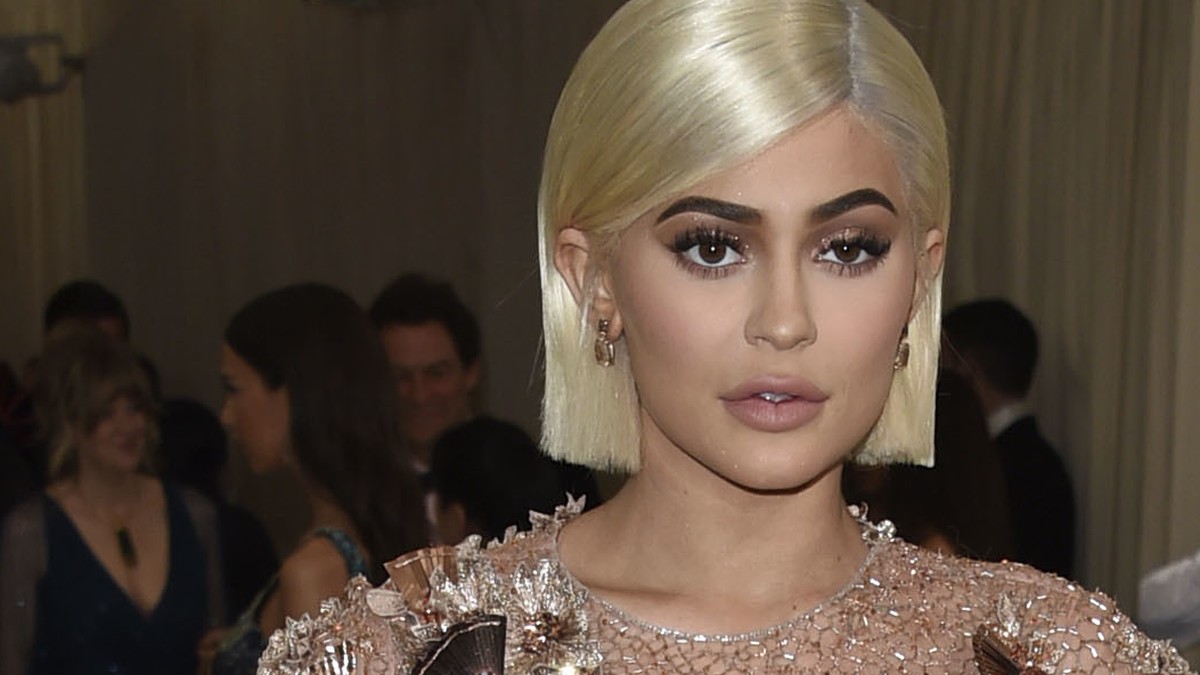 FILE - In this May 1, 2017 file photo, Kylie Jenner attends The Metropolitan Museum of Art's Costume Institute benefit gala celebrating the opening of the Rei Kawakubo/Comme des Garçons: Art of t ...