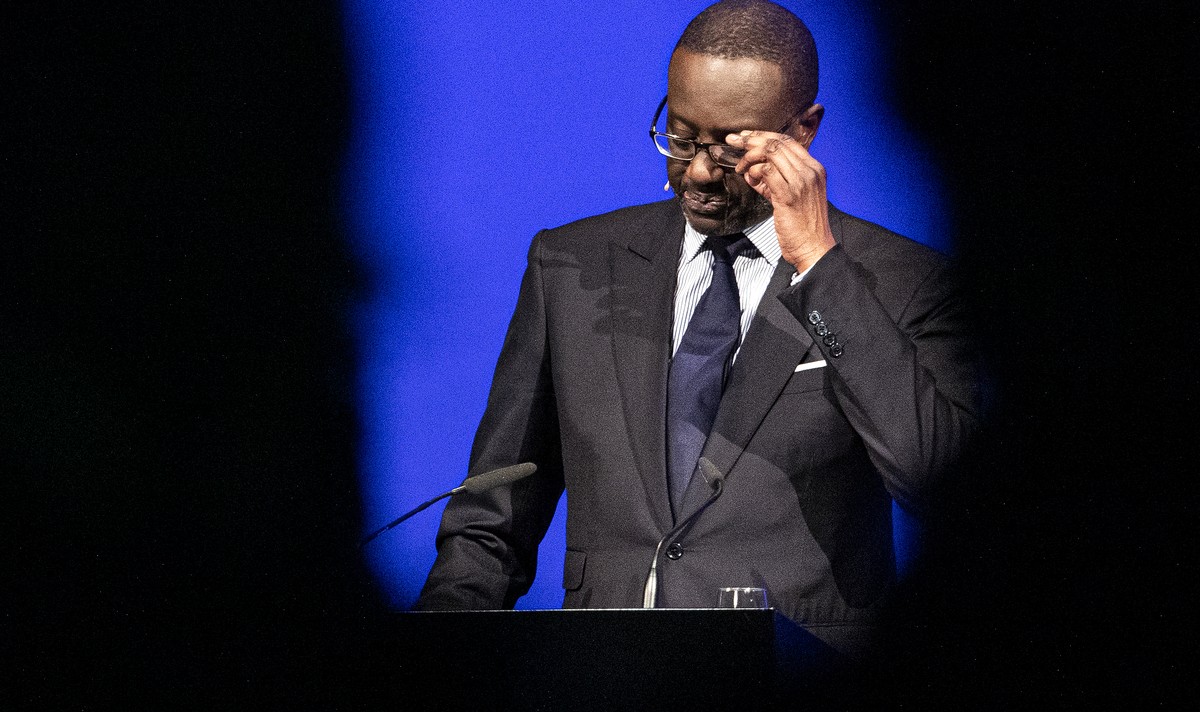 Tidjane Thiam, CEO Credit Suisse, spricht am Europa Forum in Luzern am Mittwoch, 4. Dezember 2019. (KEYSTONE/Alexandra Wey)