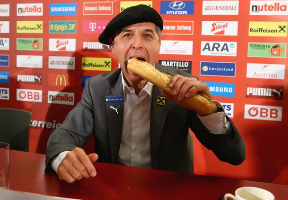 VIENNA,AUSTRIA,09.SEP.15 - SOCCER - UEFA European Championship 2016, European Qualifiers, OEFB international match, Sweden vs Austria, press conference of team AUT. Image shows head coach Marcel Kolle ...